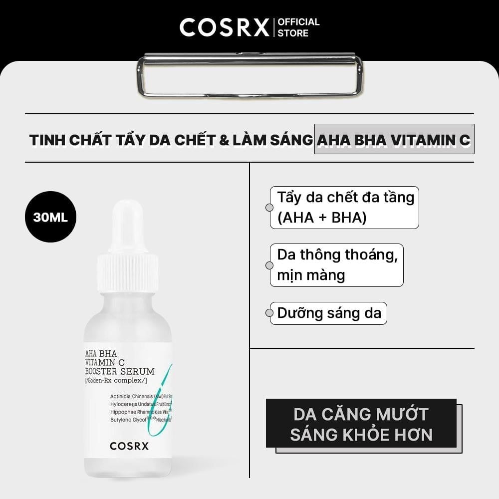  COSRX Tinh Chất Refresh AHA BHA Vitamin C Booster Serum 30ml 