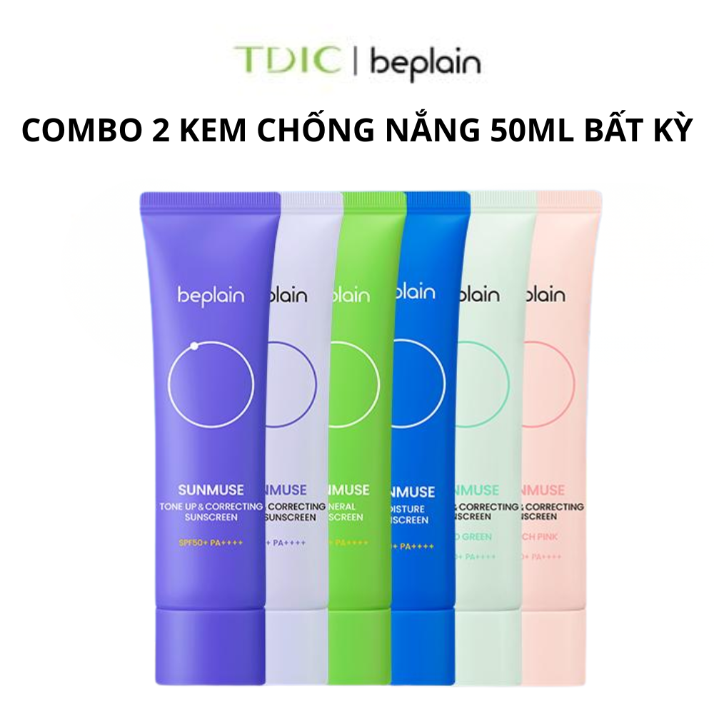  Combo 2 Beplain Kem chống nắng Sunmuse Sunscreen 50ml bất kỳ 