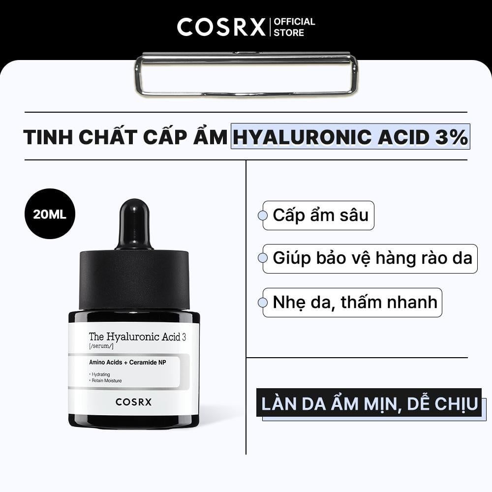  COSRX Tinh Chất Cấp Ẩm The Hyaluronic Acid 3 Serum 20ml 