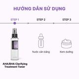  COSRX Nước hoa hồng AHA/BHA Clarifying Treatment Toner 100ml/150ml 