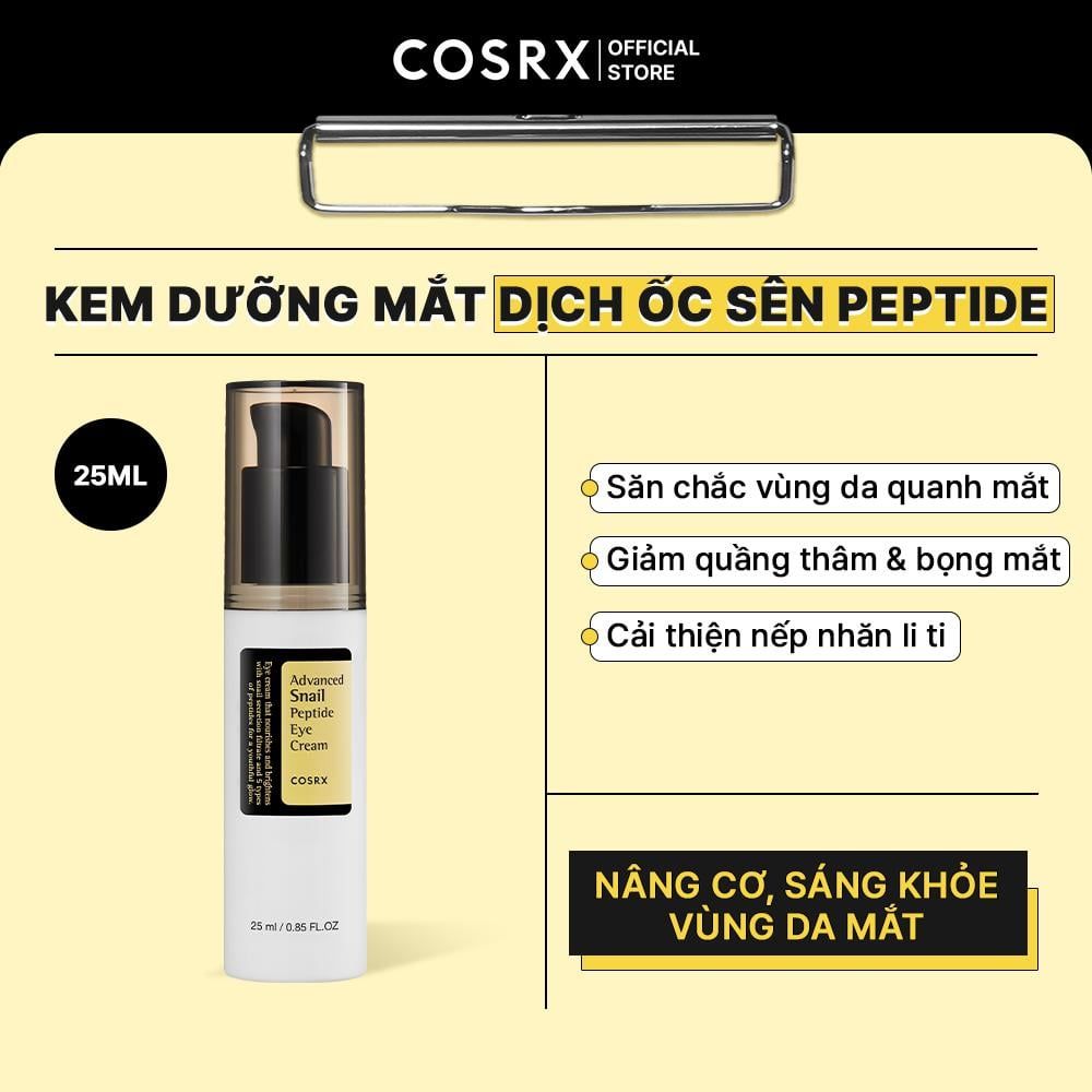  COSRX Kem Mắt Chiết Xuất Ốc Sên Advanced Snail Peptide Eye Cream 25ml 