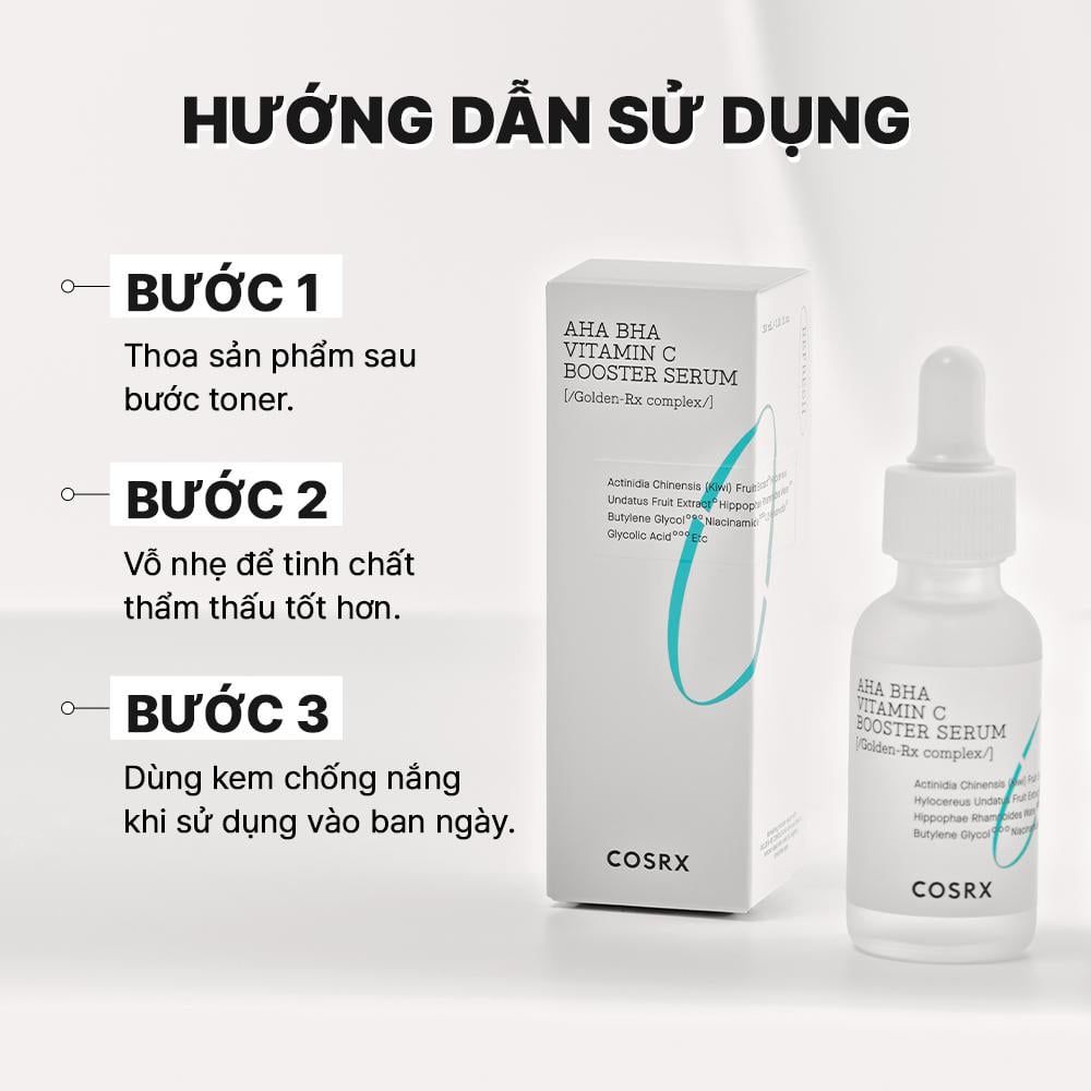  COSRX Tinh Chất Refresh AHA BHA Vitamin C Booster Serum 30ml 