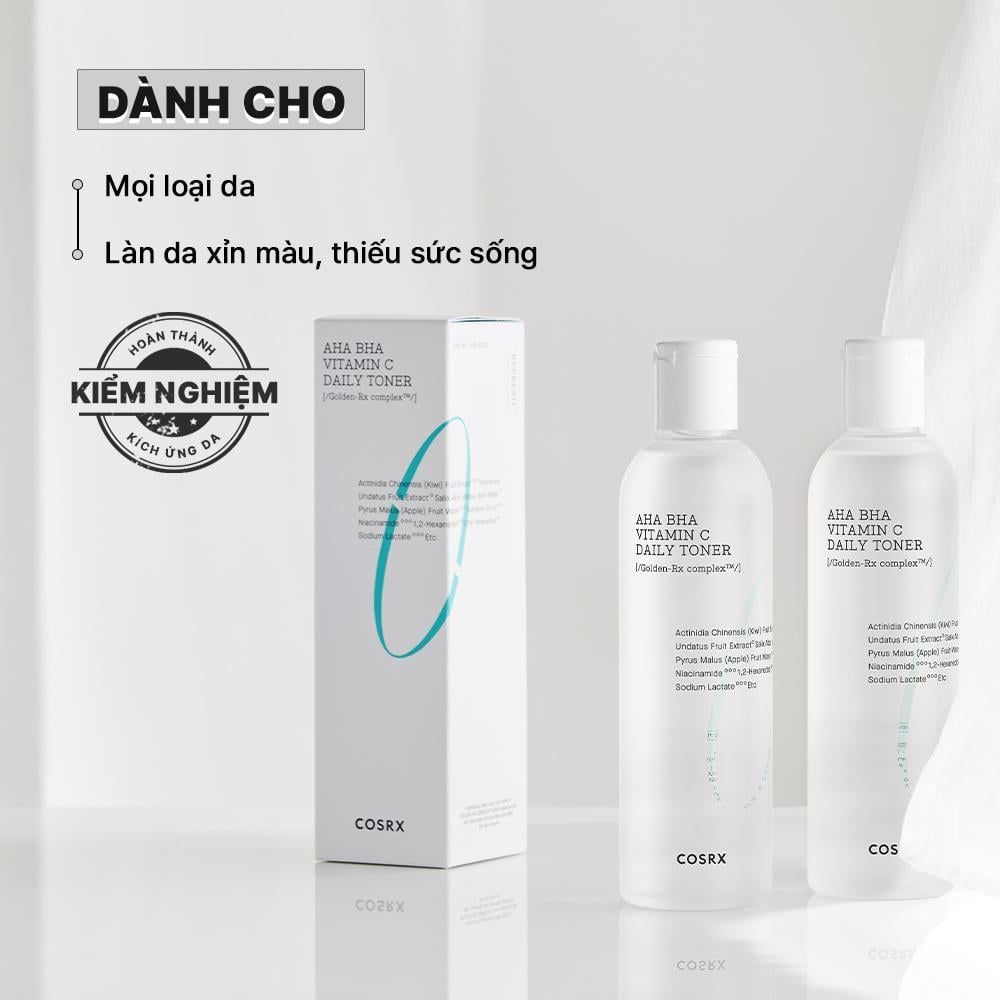  COSRX Nước Hoa Hồng Refresh AHA BHA Vitamin C Daily Toner 150ml 