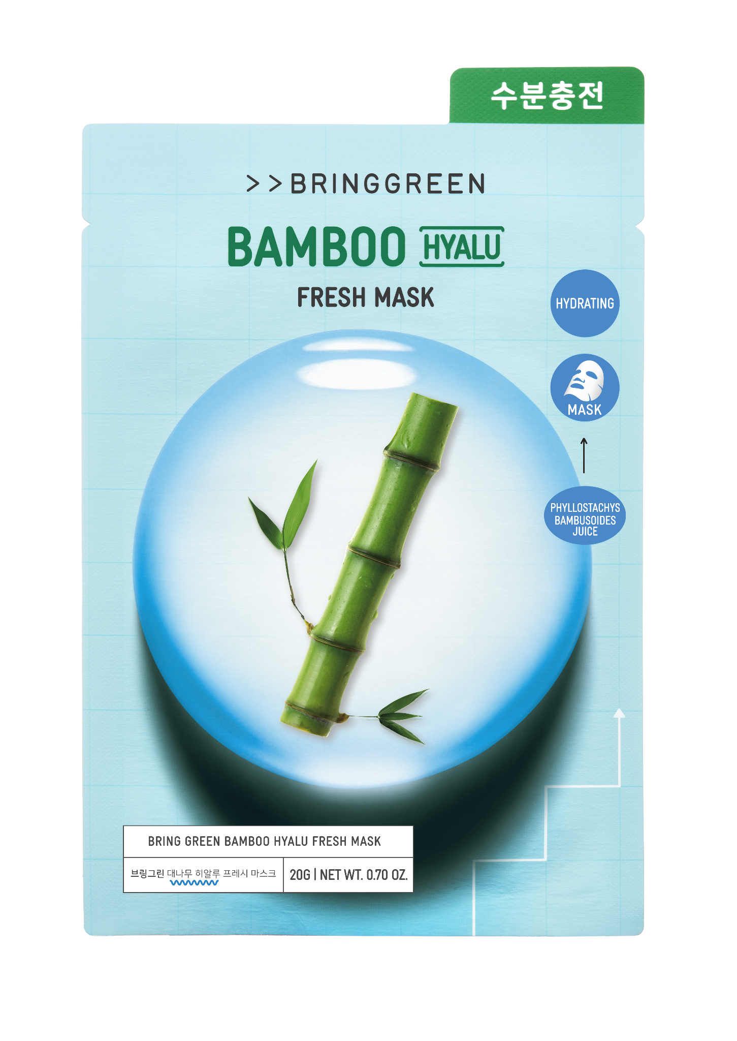  Mặt nạ Giấy Dưỡng da Bring Green Fresh Mask với Chiết xuất từ Thiên nhiên 20g (1 miếng) 