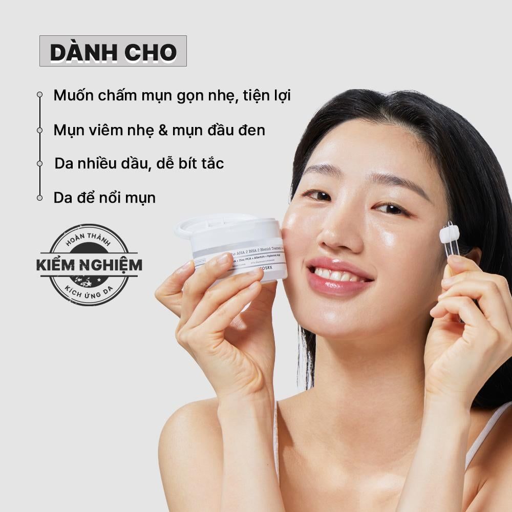  COSRX Tinh chất The AHA 2 BHA 2 Blemish Treatment Serum 50g 