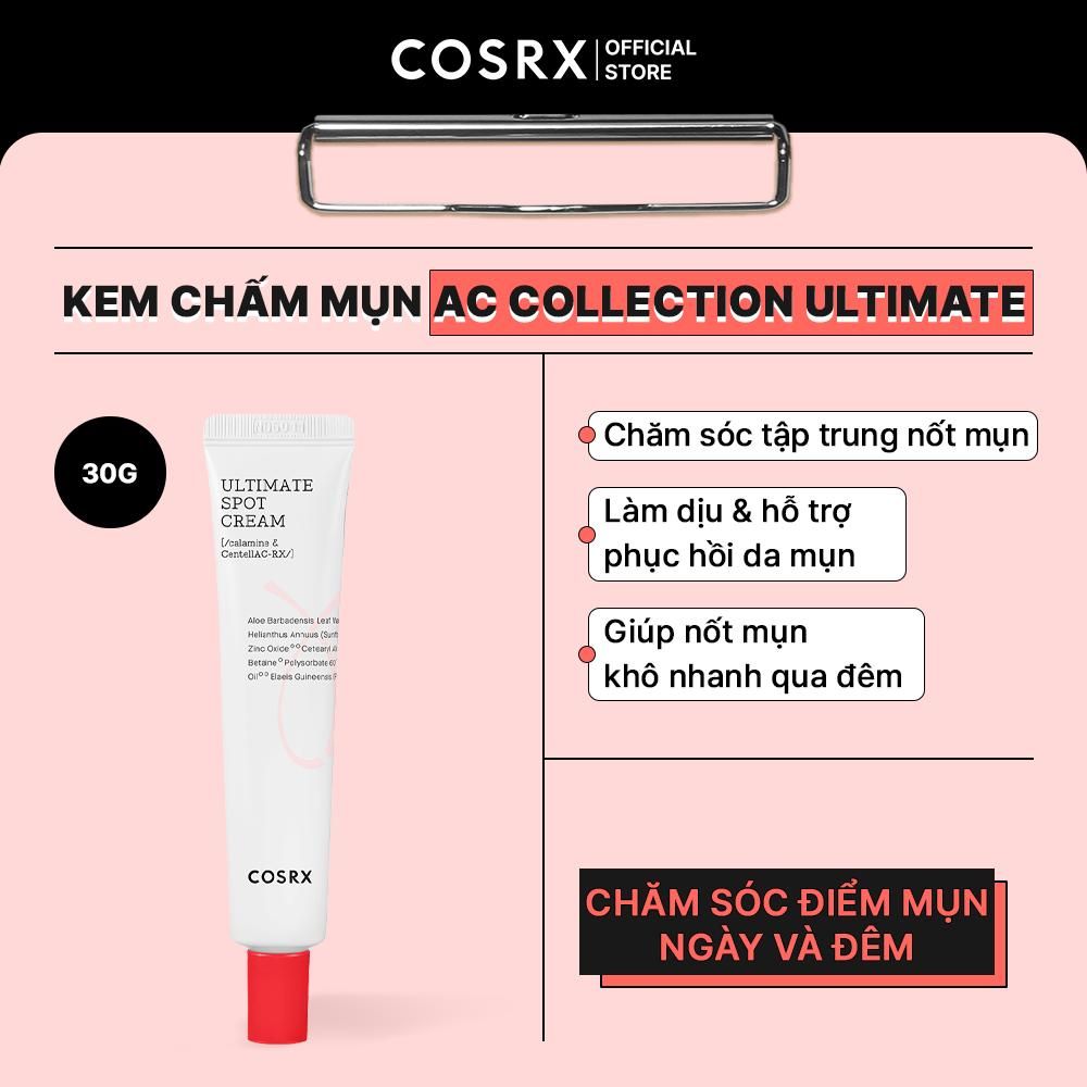  COSRX Kem dưỡng AC Collection Ultimate Spot Cream 30g 