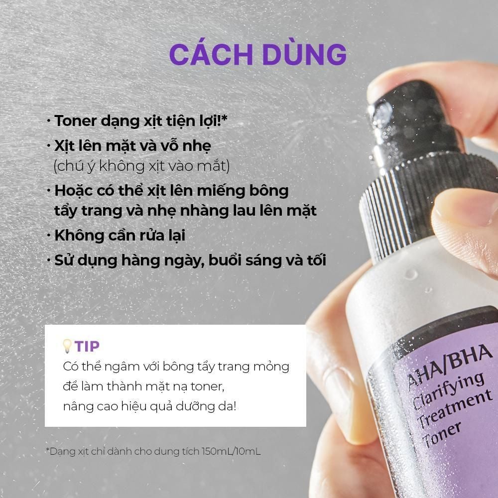  COSRX Nước hoa hồng AHA/BHA Clarifying Treatment Toner 100ml/150ml 