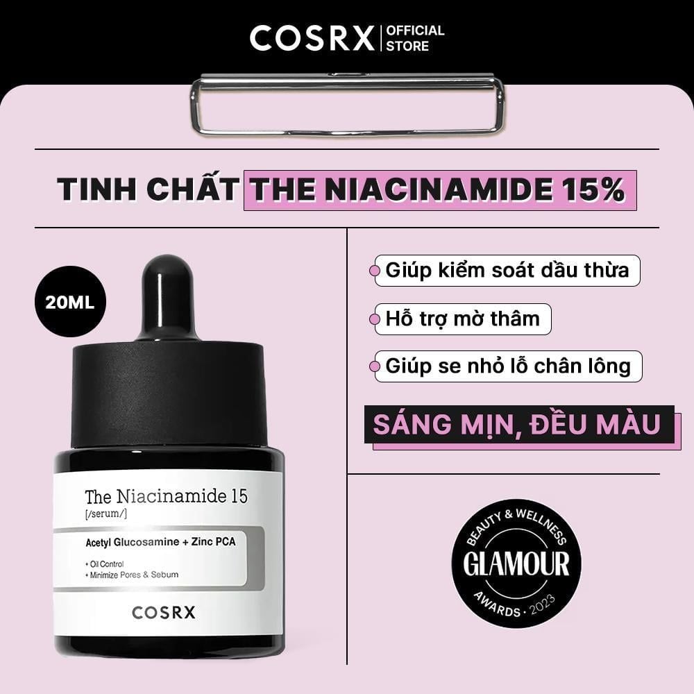  COSRX Tinh chất The Niacinamide 15 Serum 20mL 