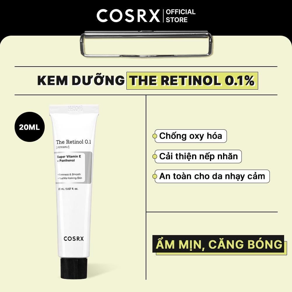  COSRX Kem Dưỡng Ẩm The Retinol 0.1 Cream 20ml 
