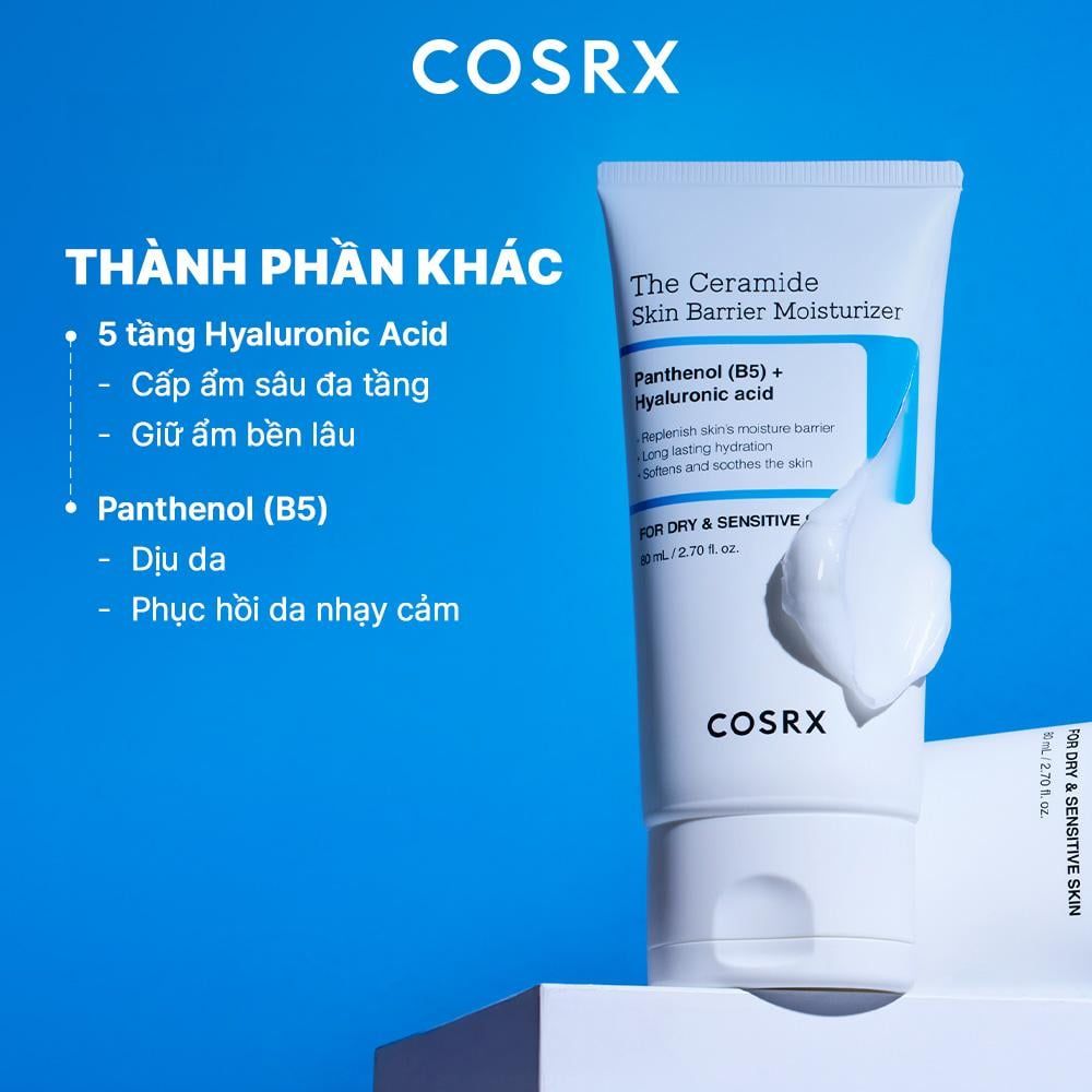  COSRX Kem Dưỡng Ẩm Phục Hồi The Ceramide Skin Barrier Moisturizer 80ml 