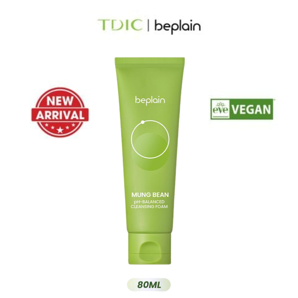 BEPLAIN Sữa Rửa Mặt Sạch Sâu Dịu Nhẹ Mung Bean pH-Balanced Cleansing Foam 80ml 