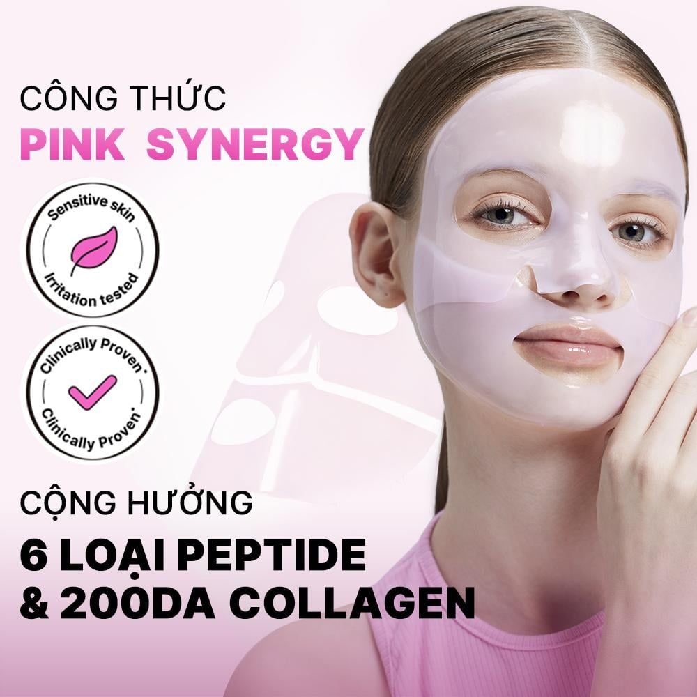  [ 01 miếng mặt nạ ] COSRX Mặt Nạ Thạch Săn Chắc The Peptide Collagen Lifting Glow Hydrogel Mask 34g 