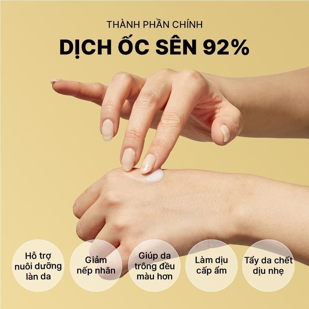  COSRX Kem dưỡng ẩm ốc sên tái tạo phục hồi da Advanced Snail 92 All in one Cream 