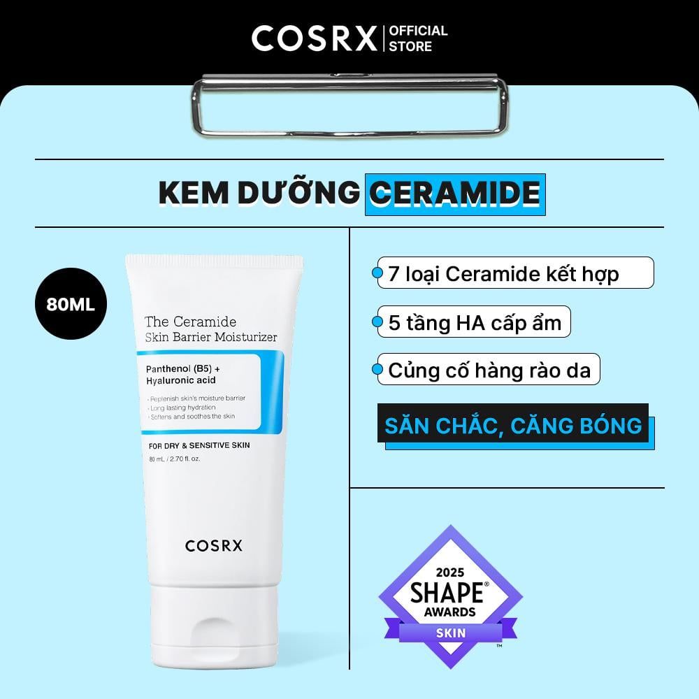  COSRX Kem Dưỡng Ẩm Phục Hồi The Ceramide Skin Barrier Moisturizer 80ml 