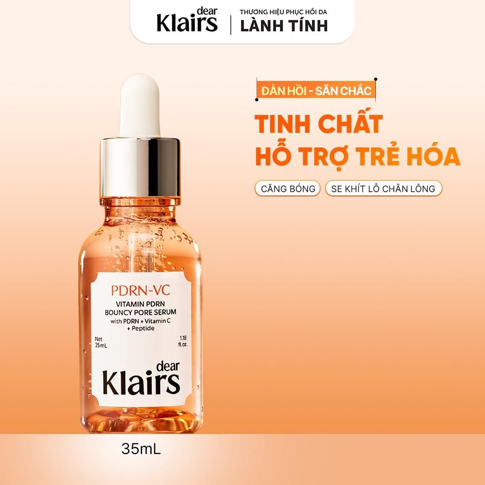  Dear, Klairs Tinh chất Vitamin PDRN Bouncy Pore Serum 35mL 