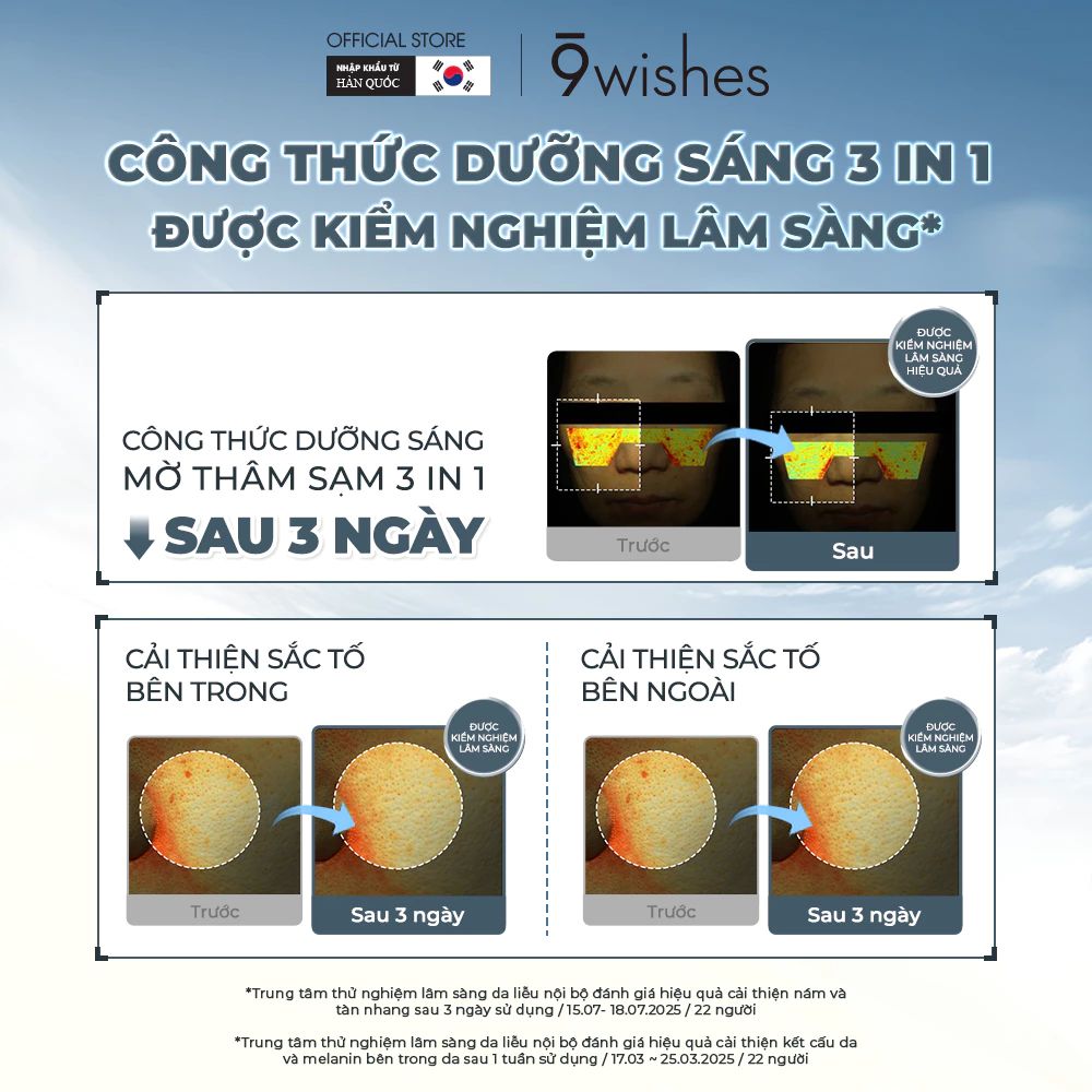  Tinh chất dưỡng sáng 9 Wishes Glutathione Blanc Ampule 30ml 