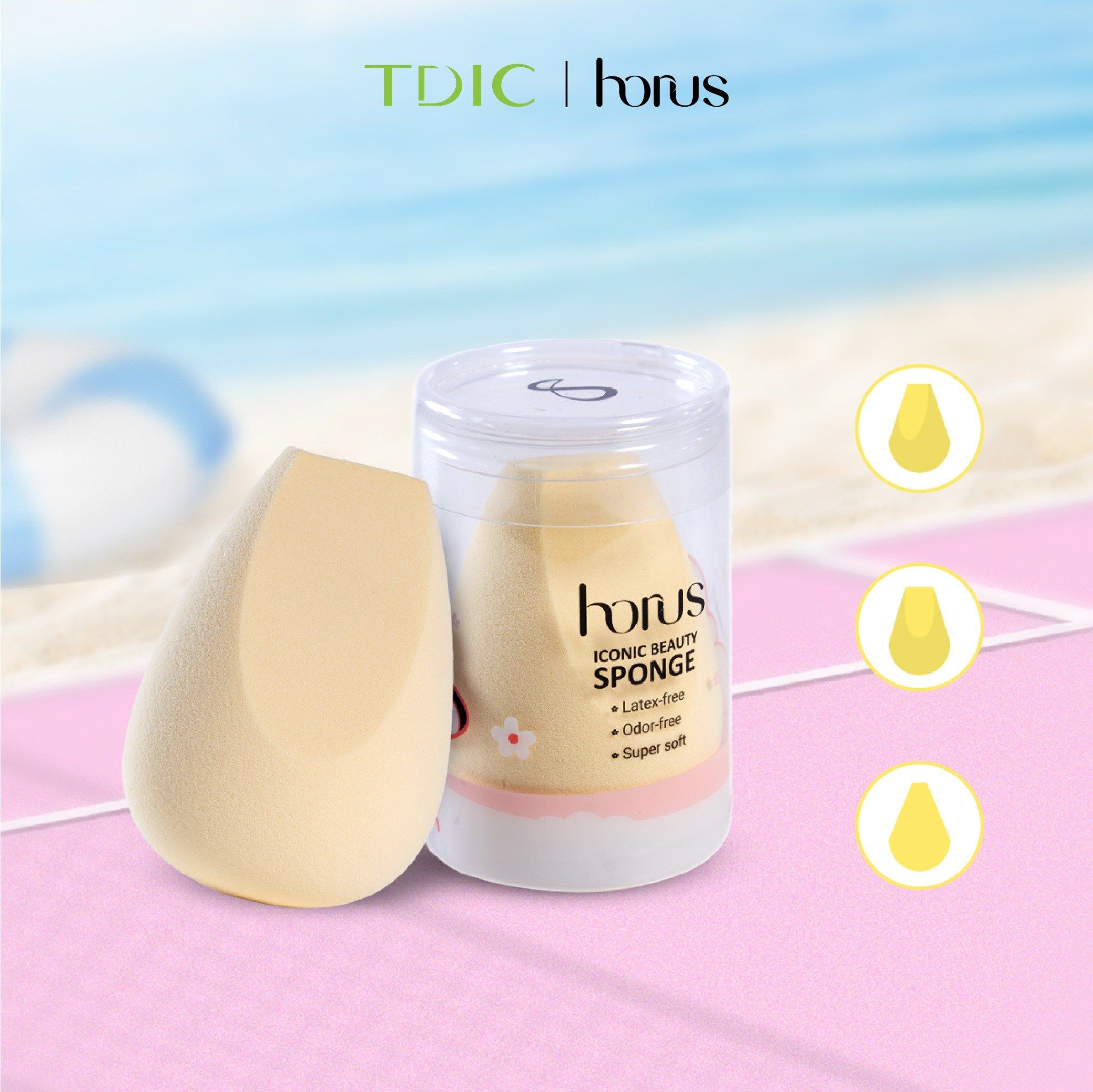  Bông mút trang điểm chuyên dụng Horus Iconic Beauty Sponge 