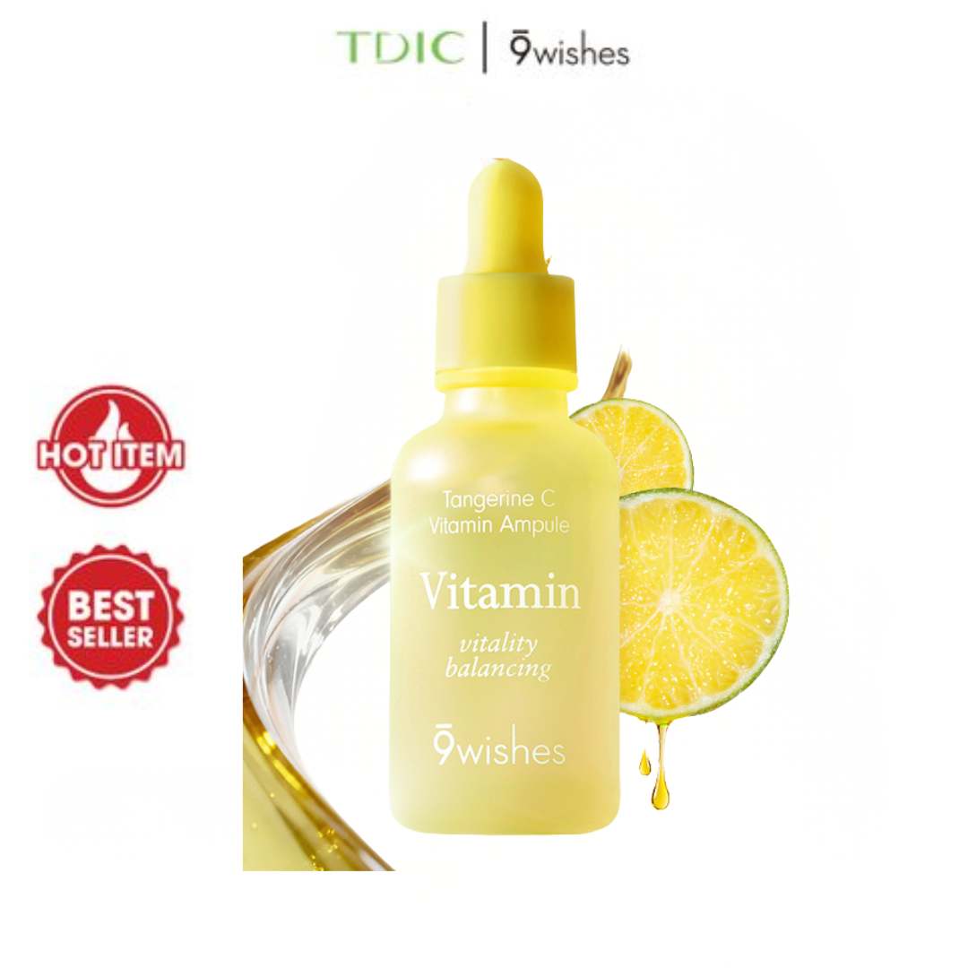  Tinh chất dưỡng sáng 9 Wishes Tangerine C Vitamin Ampule 30ml 