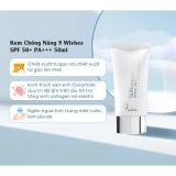  Kem Chống Nắng Dưỡng Ẩm 9 Wishes Sun Moisturizer SPF 50+ PA+++ 50ml 