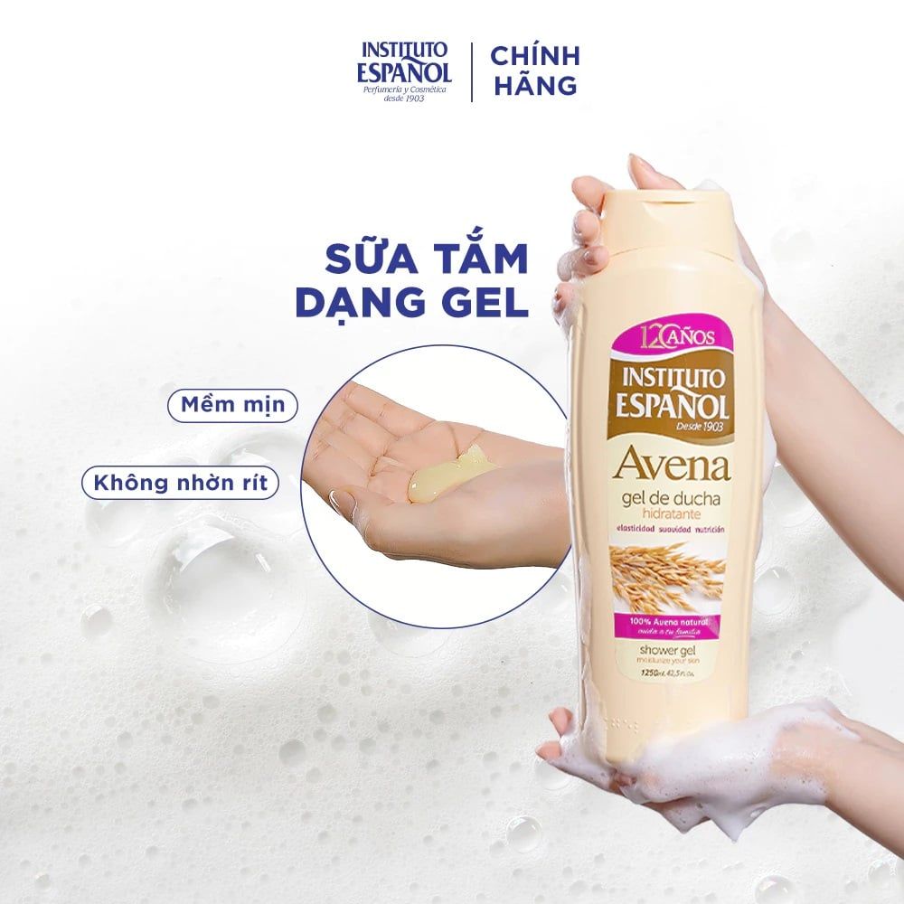  Instituto Español Gel tắm Avena Gel De Ducha Chiết Xuất Yến Mạch Hỗ Trợ Cải Thiện Sắc Tố, Cấp Ẩm Dịu Nhẹ 