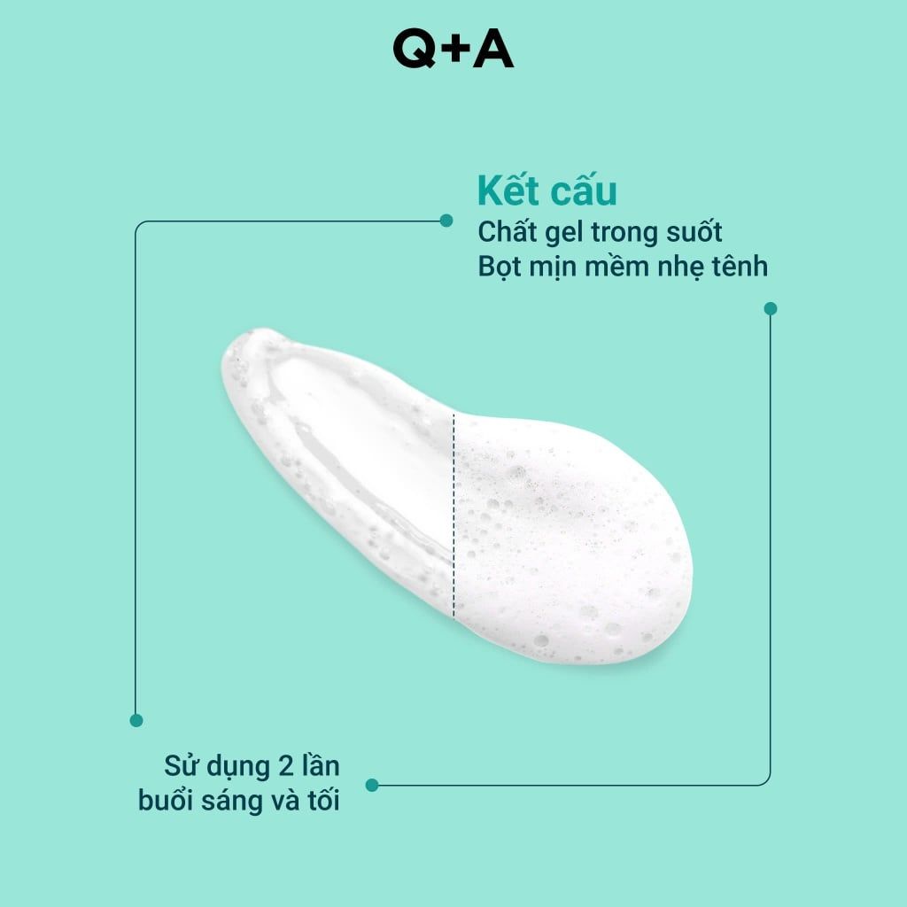  Q+A Sữa rửa mặt Niacinamide Gentle Exfoliating Cleanser 125ml 