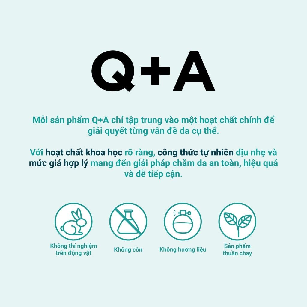  Q+A Sữa rửa mặt Niacinamide Gentle Exfoliating Cleanser 125ml 