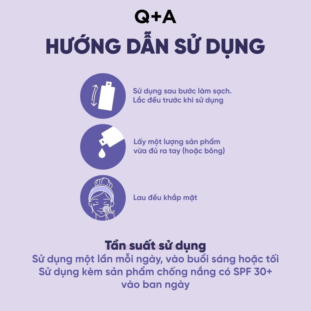  Q+A Nước hoa hồng Glycolic Acid Daily Toner 100ml 
