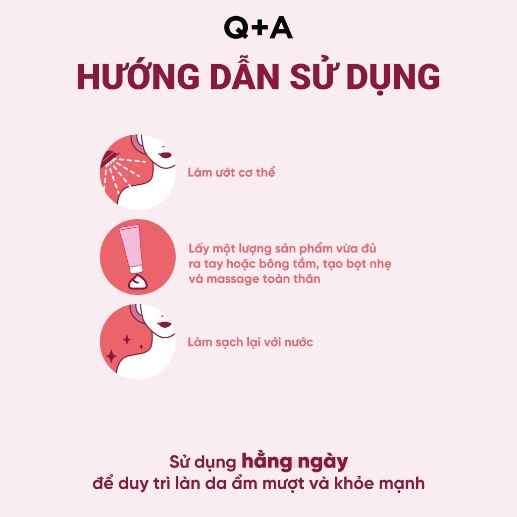  Q+A Sữa tắm Hyaluronic Acid Body Wash 250ml 