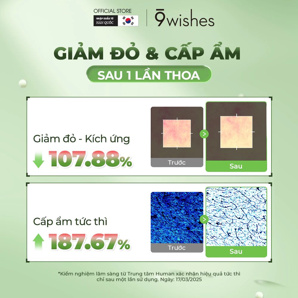  Tinh chất phục hồi và làm dịu da 9 Wishes Centella PDRN Calm Ampule Serum 30ml 