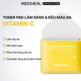  Toner Pad Mediheal Dưỡng Ẩm Làm Dịu Da, Cân Bằng Da (100 Miếng) 
