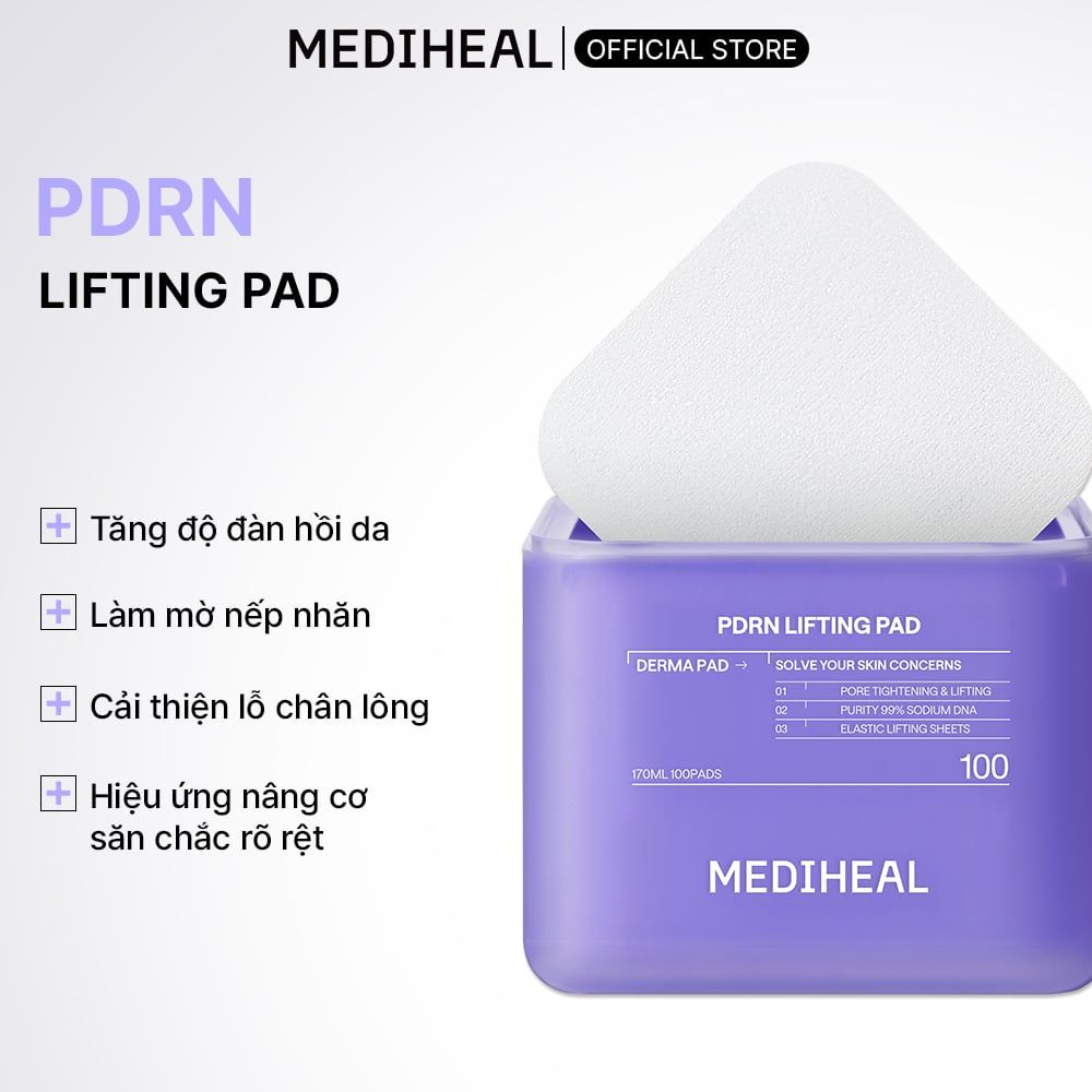  Toner Pad Mediheal Dưỡng Ẩm Làm Dịu Da, Cân Bằng Da (100 Miếng) 