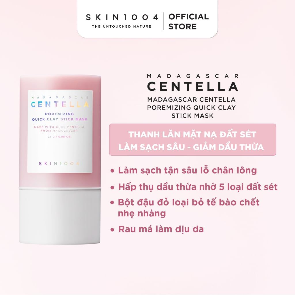  SKIN1004 Thanh lăn mặt nạ đất sét Madagascar Centella Poremizing Quick Clay Stick Mask 27g 