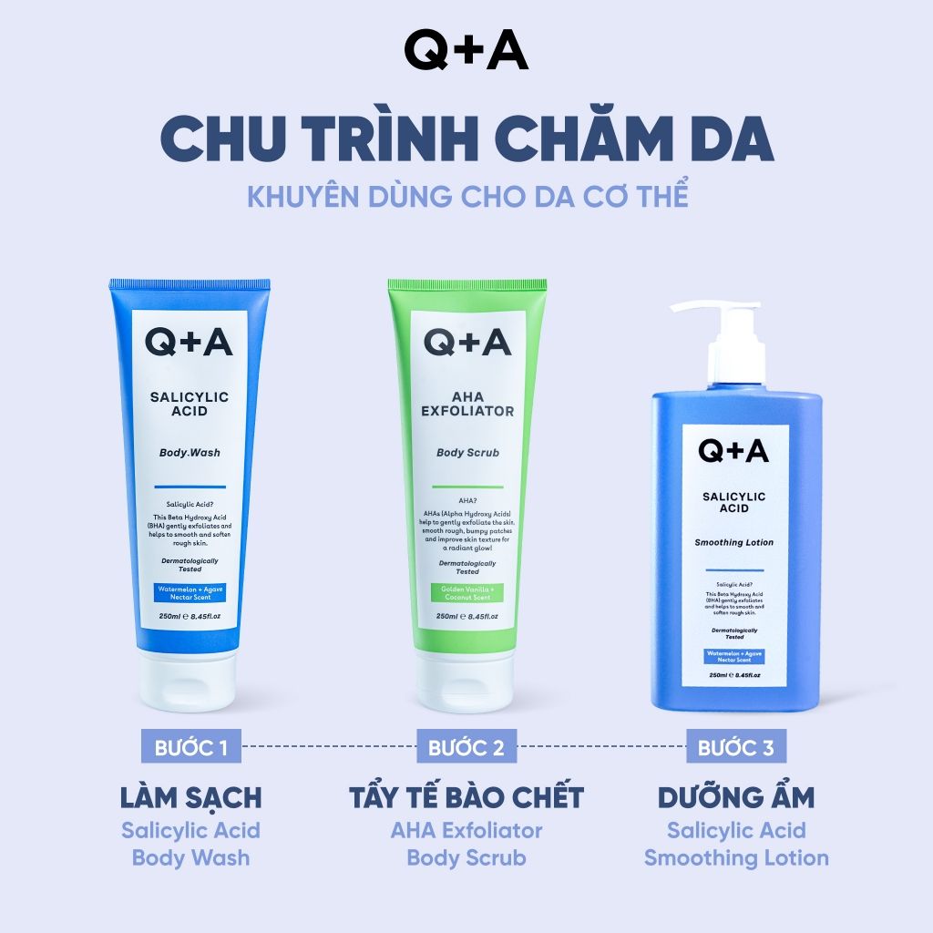  Q+A Sữa tắm Salicylic Acid Body Wash 250ml 