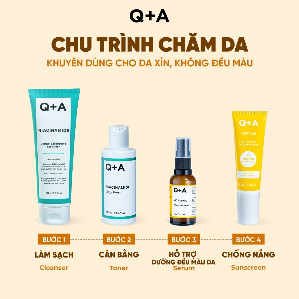  Q+A Tinh chất Vitamin C Brightening Serum 30ml 