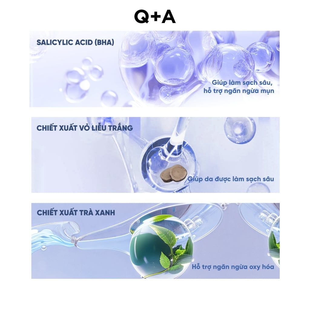  Q+A Sữa tắm Salicylic Acid Body Wash 250ml 