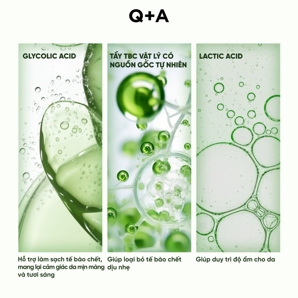  Q+A Tẩy da chết AHA Exfoliator Body Scrub 250ml 