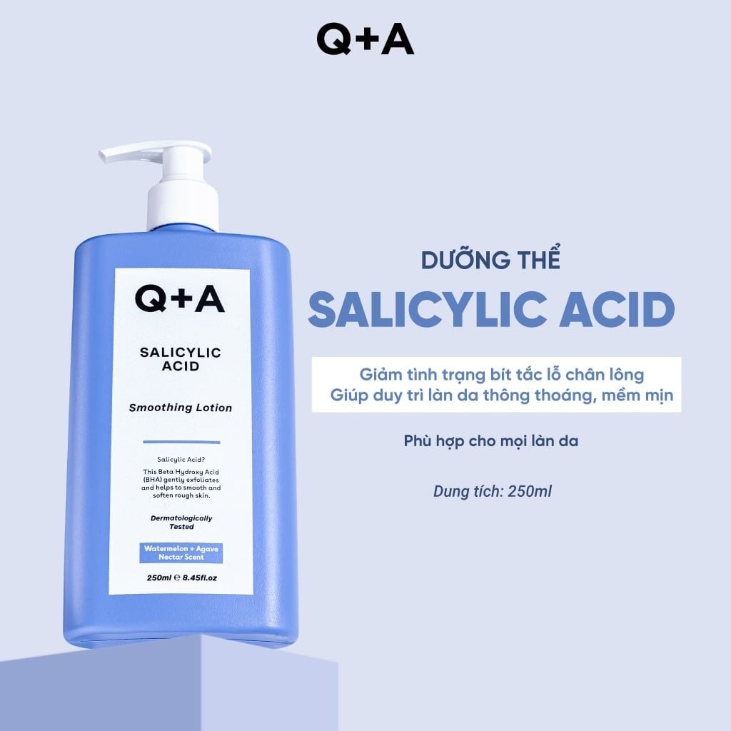  Q+A Sữa dưỡng Salicylic Acid Smoothing Lotion 250ml 