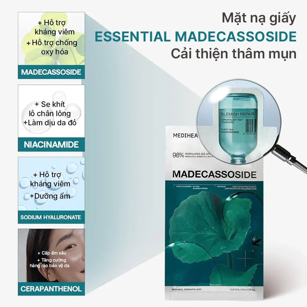  Mediheal Mặt Nạ Essential Collection Mask – Cấp Ẩm & Phục Hồi Từ Sợi Tre 24ml (1 miếng) 