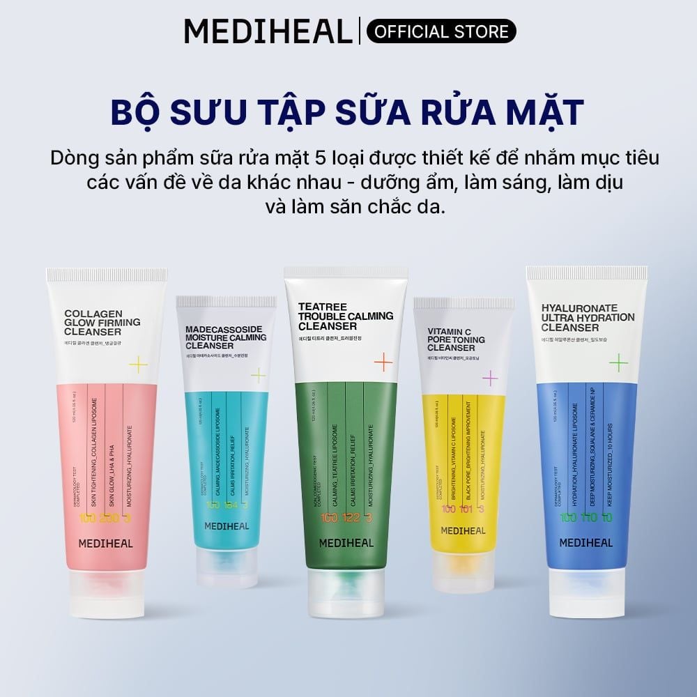  Mediheal Sữa Rửa Mặt Hỗ Trợ Làm Sạch và Chăm Sóc Các Vấn Đề Về Da 120ml 
