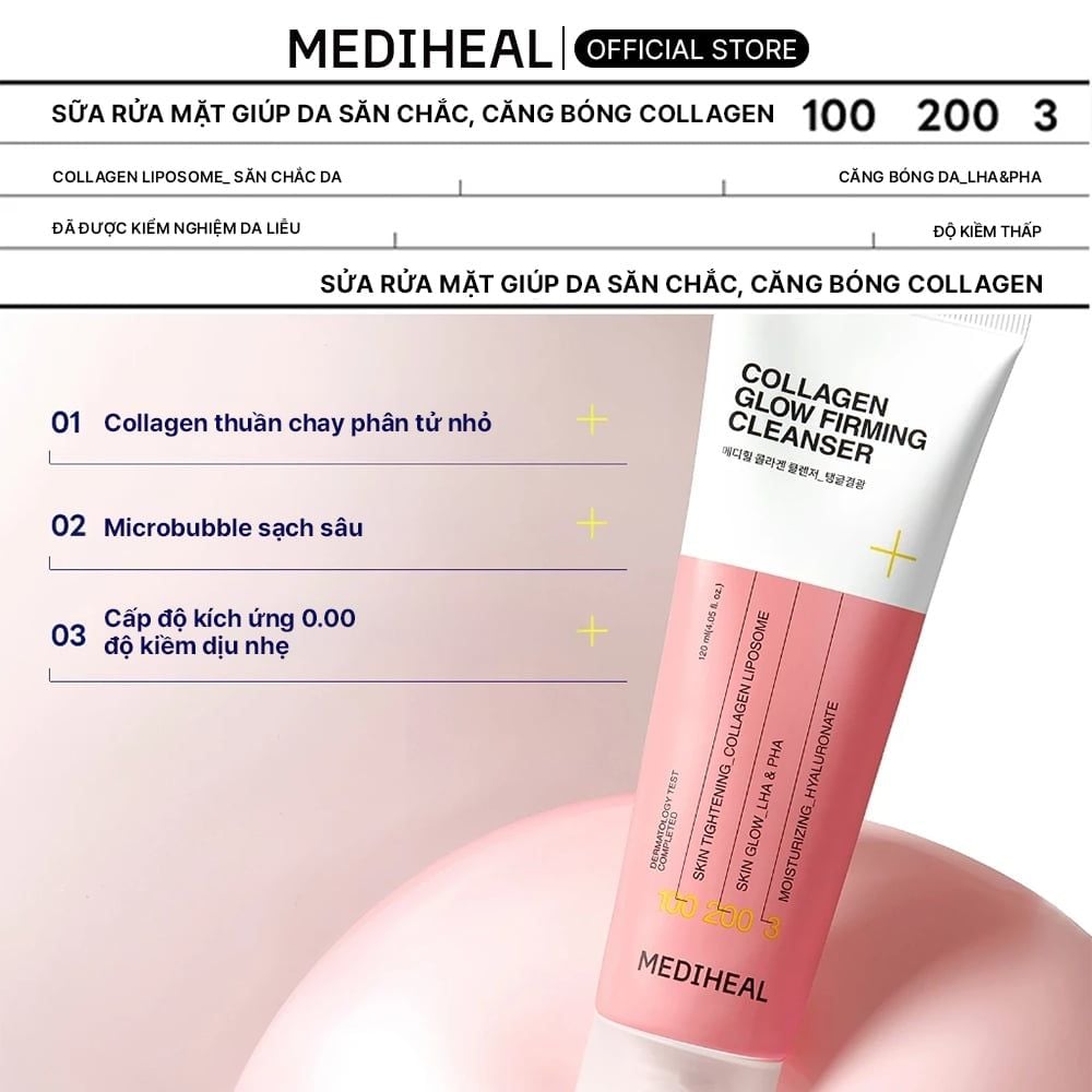  Mediheal Sữa Rửa Mặt Hỗ Trợ Làm Sạch và Chăm Sóc Các Vấn Đề Về Da 120ml 