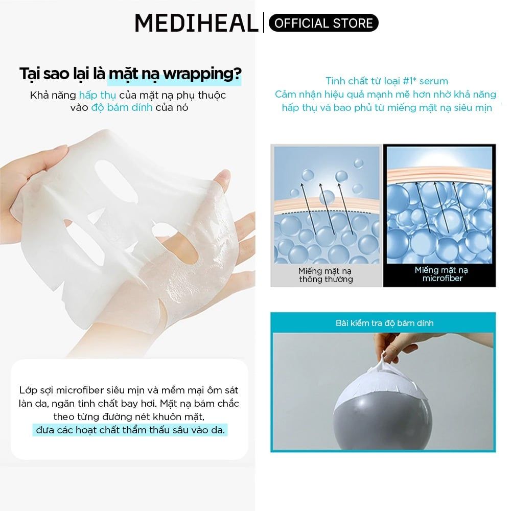  Mặt Nạ Mediheal Wrapping Serum Mask 25ml Tăng Cường Dưỡng Chất (1 Miếng) 