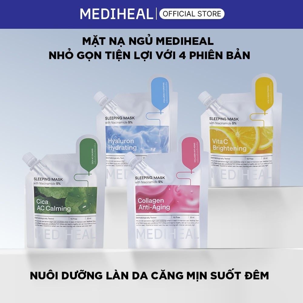  Mediheal Mặt Nạ Ngủ Sleeping Mask 20ml Giúp Cấp Ẩm, Dưỡng Da Ban Đêm 