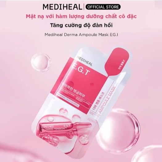  Mediheal Mặt nạ Derma Ampoule Mask 26ml – Công Nghệ Liposome 5.000ppm, Giúp Chăm Sóc Da Chuyên Sâu 