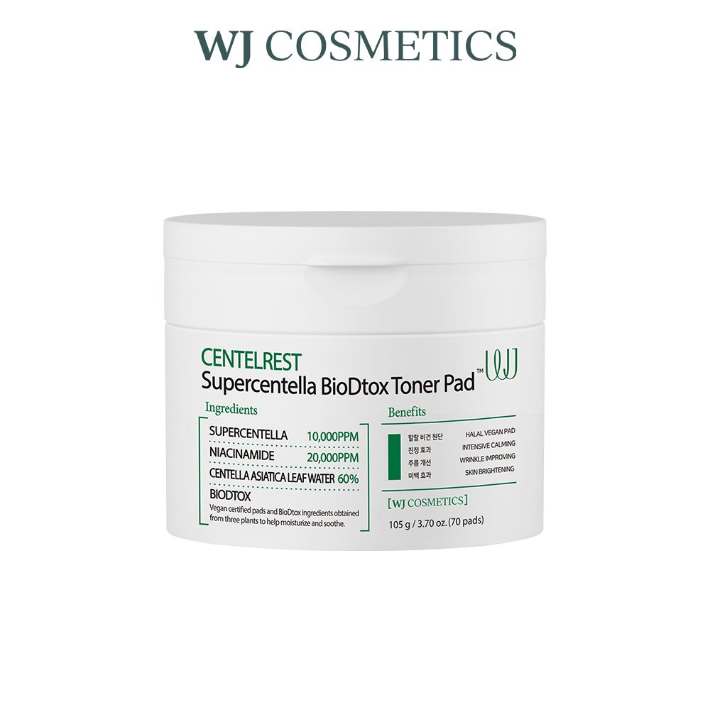  Mặt nạ dưỡng da WJ Centelrest Supercentella Biodtox Toner Pad 105g (hộp 70 miếng) 