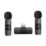  BOYA BY-V20 Micro Thu Âm Không Dây Cho Điện Thoại Type-C (Bản Đôi) 