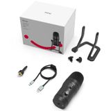  FIFINE K690 USB MIC WITH FOUR POLAR PATTERNS, GAIN DIALS, A LIVE MONITORING JACK & A MUTE BUTTON 