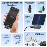  BOYA BY-V1/V10/V2/V20 V2.0 Micro Không Dây Ve Áo Micro Khử Tiếng Ồn Vlogging Mic Cho iPhone Android 