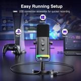  Fifine Ampligame AM8 RGB - Mic thu âm dynamic cổng USB 
