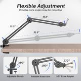  Fifine BM63 Boom Arm Stand 15,5'', Tải trọng lên đến 2kg 