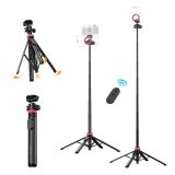  ULANZI MT-44M - Tripod Magsafe, Chân Tự Bung, vít 1/4, Remote Bluetooth, Cao 149CM 